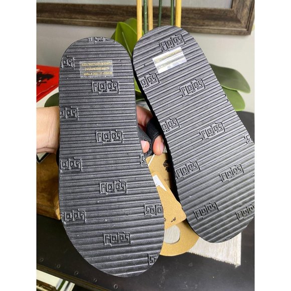 FLOJOS Brody Flip Flops Black Little Kids - Picture 7 of 7